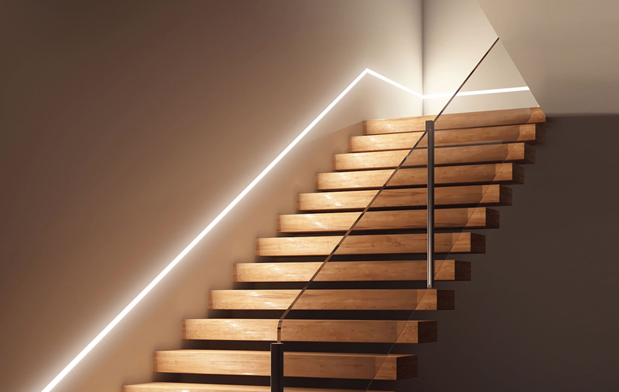варианты подсветки лестницы