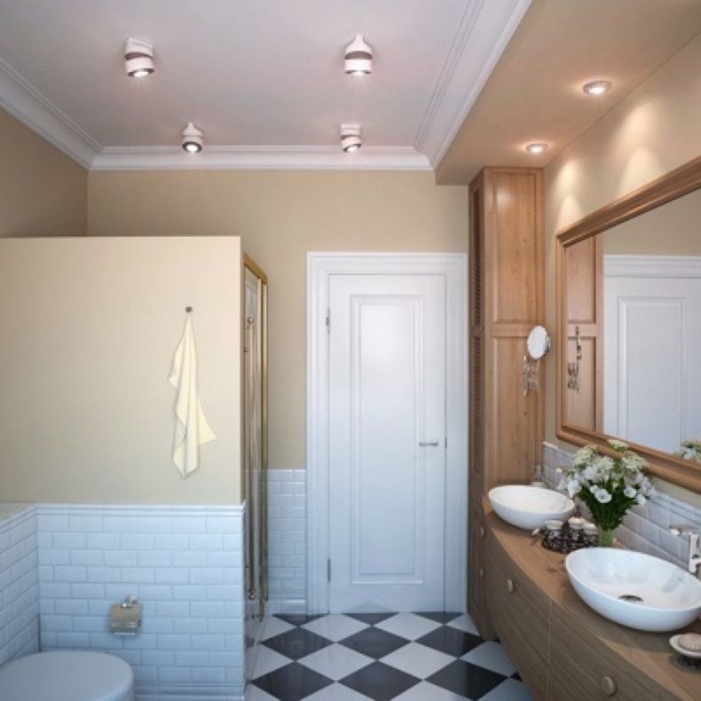 Как расположить точечные светильники в ванной? | Архитектурно-строительный справочник Novosibdom