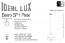 Люстра підвісна BISTRO' SP1 PLATE TRASPARENTE Ideal Lux 112336 3