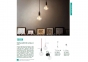 Підвісний світильник EDISON SP1 BIANCO Ideal Lux 113302 0