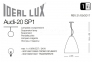Светильник подвесной AUDI-20 SP1 TRASPARENTE Ideal Lux 016931 1
