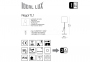 Настольная лампа REGOL TL1 BIANCO Ideal Lux 014616 1