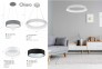 Подвесная люстра CHIARA LED 32W 3000K Italux 3945-832RP-BK-3 0