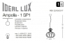 Люстра подвесная AMPOLLA-1 SP1 NERO Ideal Lux 148502 0