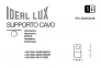 Тримач для кабеля SUPPORTO CAVO NERO Ideal Lux 143217 1