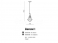Подвесной светильник DIAMOND 2 Azzardo MD5039-1C/AZ2140 1