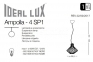Люстра підвісна AMPOLLA-4 SP1 NERO Ideal Lux 167497 1