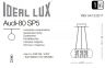 Світильник підвісний AUDI-80 SP5 Ideal Lux 031743 3