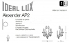Бра ALEXANDER AP2 Ideal Lux 090276 2