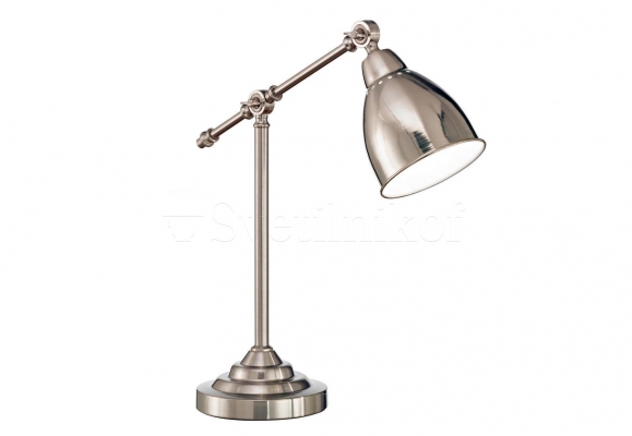 Настольная лампа NEWTON TL1 NICKEL Ideal Lux 012209