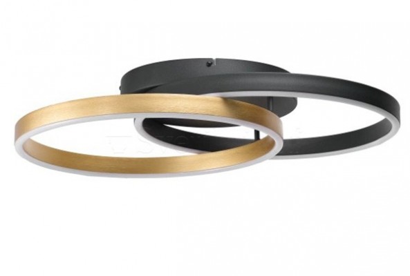 Стельова люстра HALO LED BK/GO Azzardo AZ6214