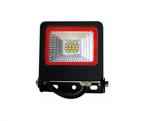 EUROELECTRIC LED SMD Прожектор чёрний с радиатором NEW 10W 6500K