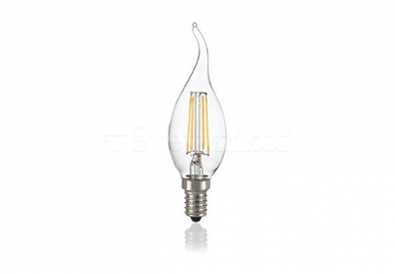 Лампа LED CLASSIC E14 4W COLPO DI VENTO TRASP 3000K Ideal Lux 101248