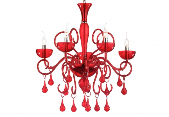 Подвесная люстра LILLY SP5 ROSSO Ideal Lux 073453