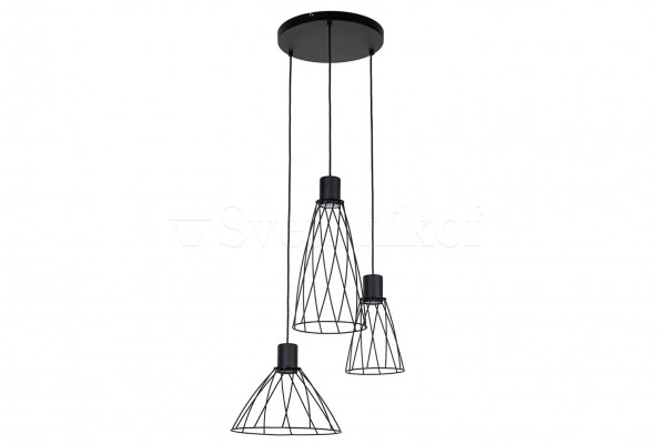 Підвісна люстра MODESTO 3-R BK TK-Lighting 10187