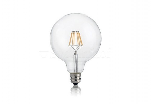 Лампа LED CLASSIC E27 8W GLOBO D125 TRASPARENTE 4000K  Ideal Lux 153988