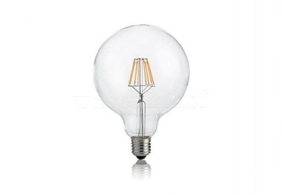 Лампа LED CLASSIC E27 8W GLOBO D125 TRASPARENTE 3000K Ideal Lux 101347