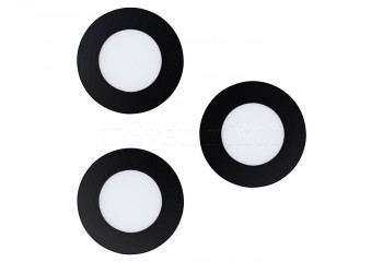 Врізний світильник FUEVA-Z LED IP44 BK 3-set Eglo 900105