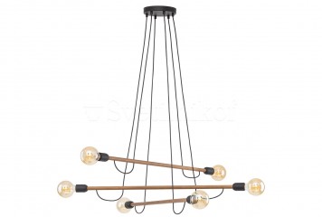 Підвісна люстра HELIX 6 WOOD TK-Lighting 4950