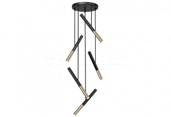 Підвісна люстра LOYA LED BK/GO ZumaLine P0461-05Q-P7SD