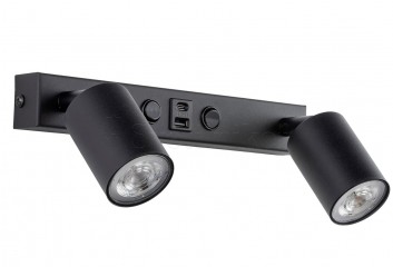 Спот настінний TOP 2 USB BK TK-Lighting 10277