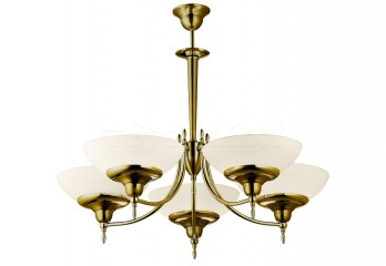 Підвісна люстра ONYX 5 BR matt/opal Amplex 333