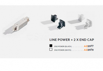 Коннектор Line power + 2x End Cap WH Azzardo AZ2978