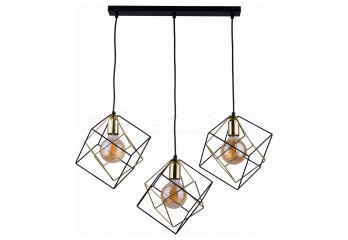 Подвесная люстра ALAMBRE 3 GO/BK TK-Lighting 2699