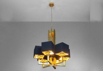 Подвесная люстра LORD R GO/BK Imperium Light 188655.60.05