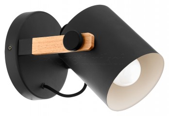 Спот HORNWOOD 1 BK-CR/WOOD Eglo 43046