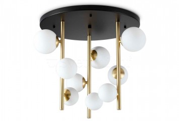 Стельова люстра PERLAGE 9 BK/WH Ideal Lux 328423