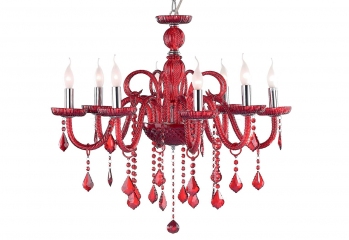 Підвісная люстра GIUDECCA SP8 ROSSO Ideal Lux 027425
