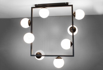 Потолочная люстра FROST 8l BK/WH Imperium Light 140962.05.01