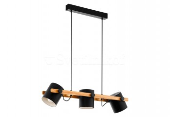 Подвесная люстра HORNWOOD 3 BK-CR/WOOD Eglo 43045