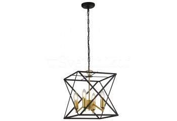 Підвісна люстра HEXA Searchlight 4784-4BK