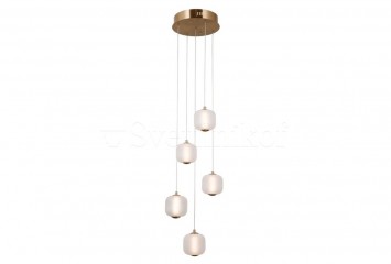 Подвесная люстра GANTI LED Italux PND-34362-5-HBR-OPAL