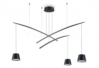 Подвесная люстра FISH SP3 BK Ideal Lux 196978