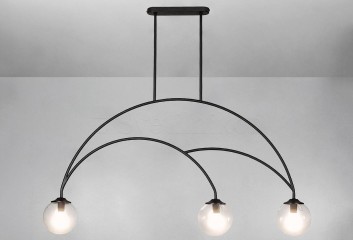 Підвісна люстра MOON 3l BK/TR Imperium Light 114387.05.00