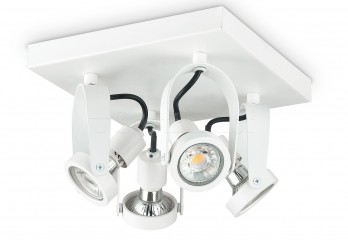 Спот GLIM COMPACT PL4 SQUARE WH Ideal Lux 229614