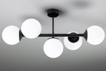 Підвісна люстра FROST 5l BK/WH Imperium Light 140570.01.05