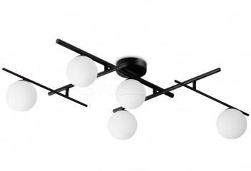Стельова люстра ATLAS 5 BK Ideal Lux 328218