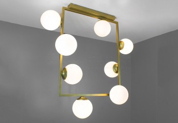 Потолочная люстра FROST 8l GO/WH Imperium Light 140962.12.01