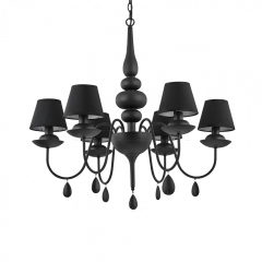 Люстра подвесная BLANCHE SP6 NERO Ideal Lux 111872