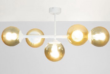 Підвісна люстра FROST 5l WH/BR Imperium Light 140570.01.23