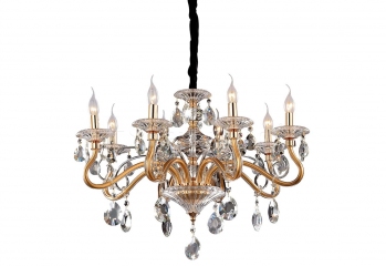 Підвісная люстра NEGRESCO SP8 ORO Ideal Lux 087764