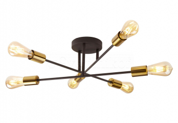 Потолочная люстра Armstrong 6 Searchlight 8046-6BK