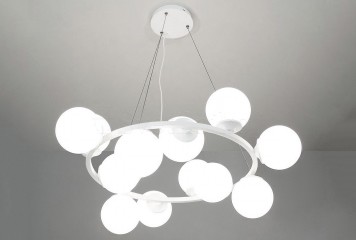 Підвісна люстра FROST 12l WH Imperium Light 1401280.01.01