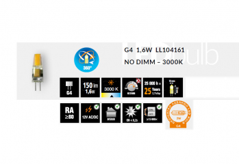 Лампа AZZARDO LED G4 1.6W 3000K LL104161