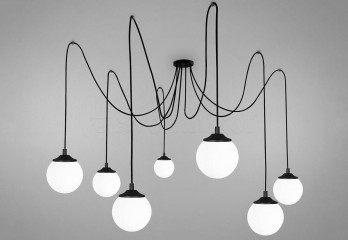 Підвісна люстра QUEBEC 7 BK/WH Imperium Light 1577162.05.01