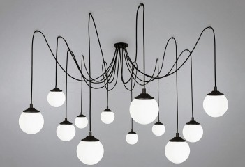 Підвісна люстра QUEBEC 12 BK/WH Imperium Light 15712162.05.01